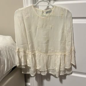 Zara Lace Trimmed Blouse